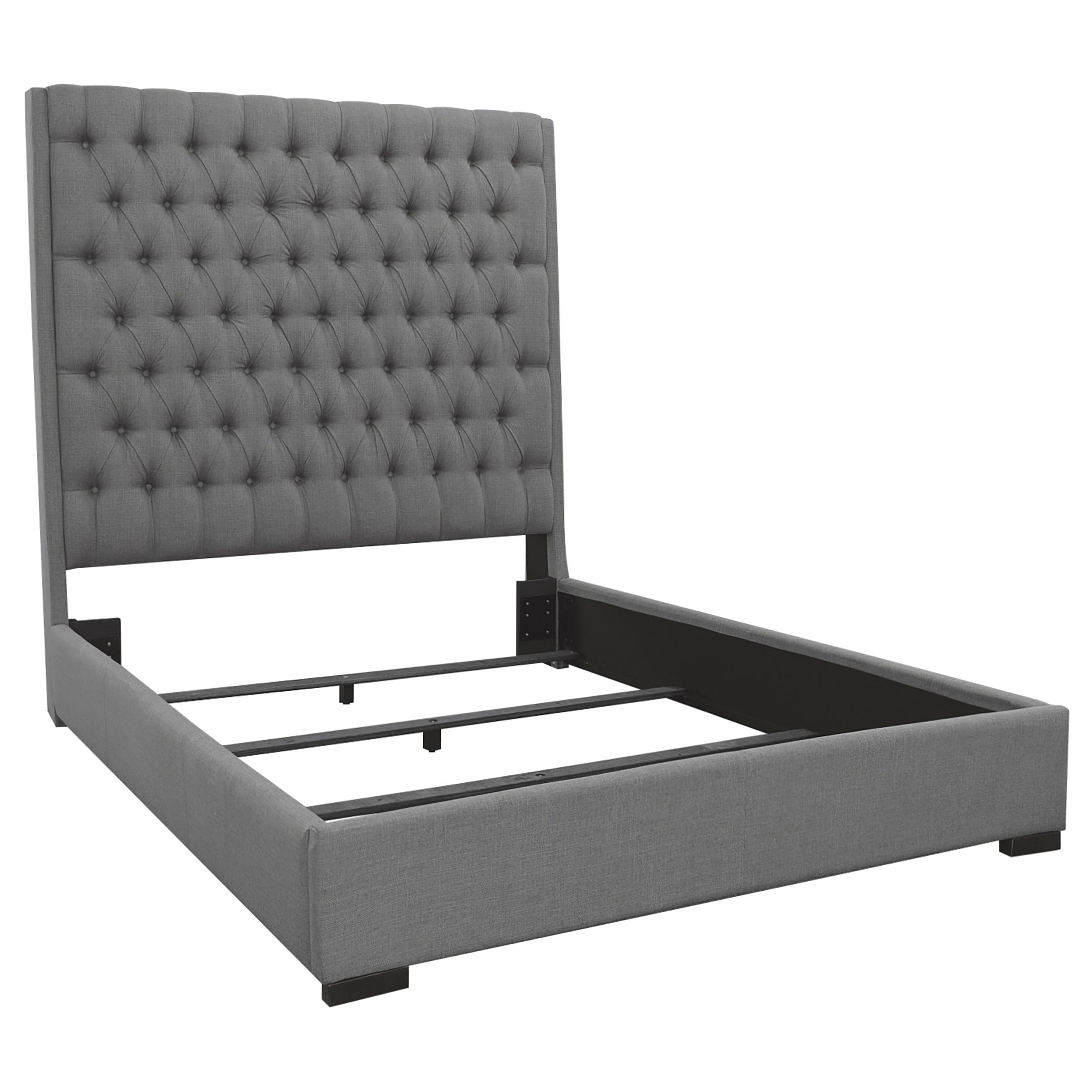Orleans Furniture - Coaster - Camille Upholstered Eastern King Panel Bed Grey - 300621KE