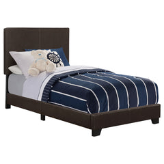 Orleans Furniture - Coaster - Dorian Faux Leather Upholstered Twin Panel Bed Brown - 300762T