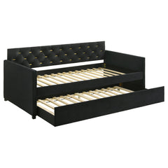Orleans Furniture - Coaster - Kendall Upholstered Twin Daybed with Trundle Black - 300826