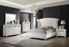 Orleans Furniture - Coaster - Barzini 5-piece Eastern King Bedroom Set White - 300843KE-S5