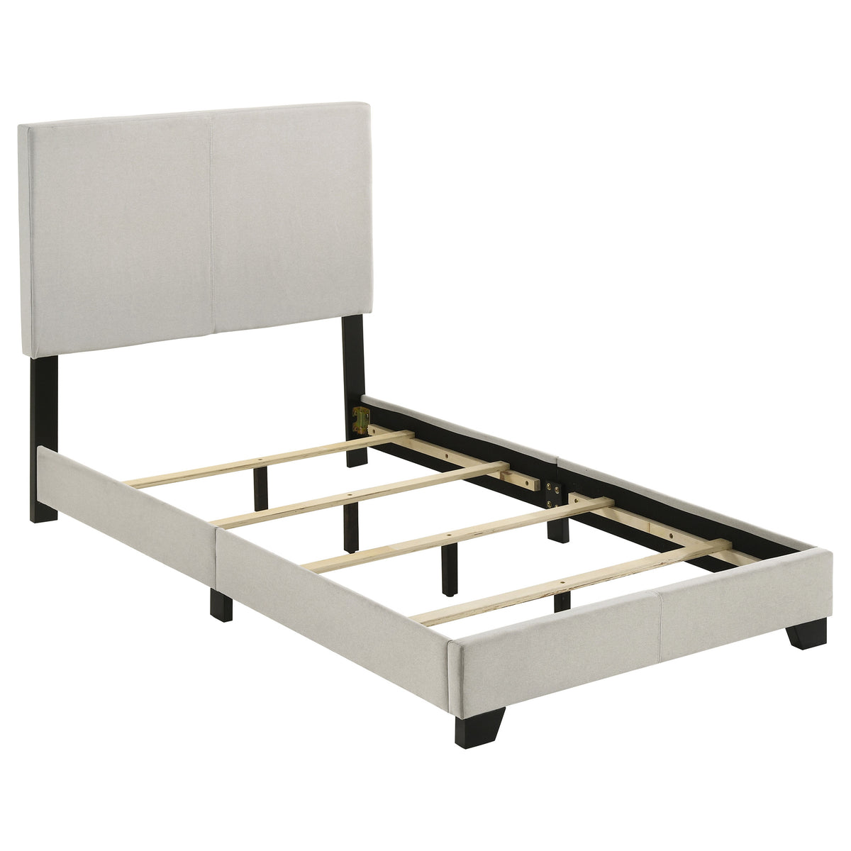 Orleans Furniture - Coaster - Dorian Fabric Upholstered Twin Panel Bed Cream - 300852T
