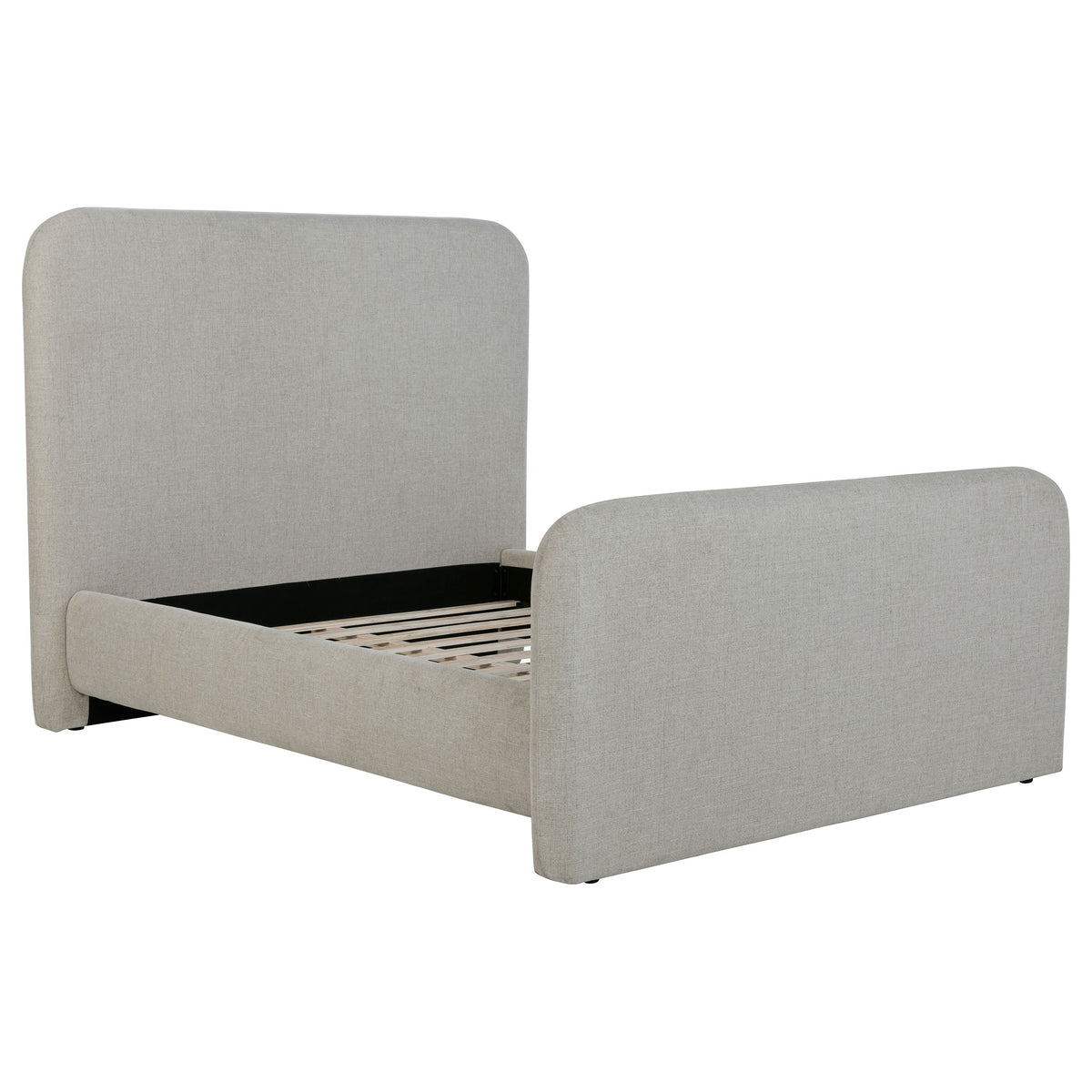 Orleans Furniture - Coaster - Wren Upholstered Queen Panel Bed Grey - 302052Q