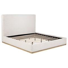 Orleans Furniture - Coaster - Knox Upholstered EASTERN KING Panel Bed Cream - 302053KE
