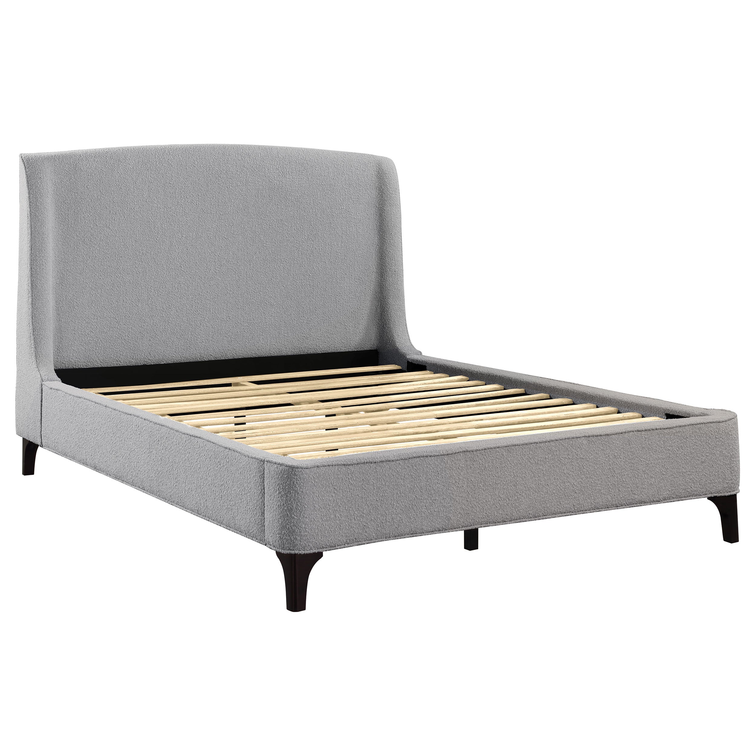 Orleans Furniture - Coaster - Mosby Upholstered Queen Wingback Bed Grey - 306021Q