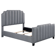 Orleans Furniture - Coaster - Fiona Upholstered Full Panel Bed Light Grey - 306029F