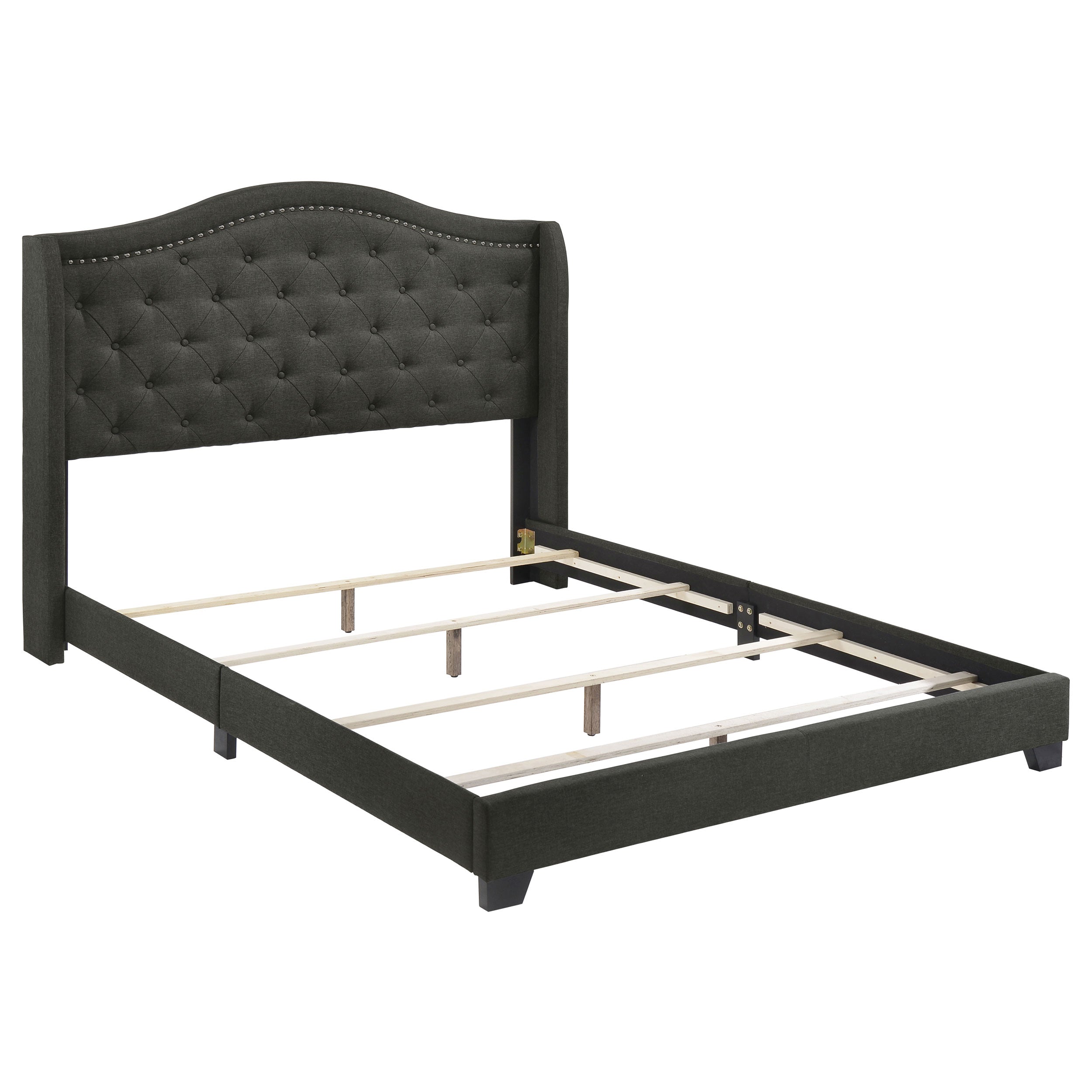 Orleans Furniture - Coaster - Sonoma Upholstered Full Wingback Bed Grey - 310072F