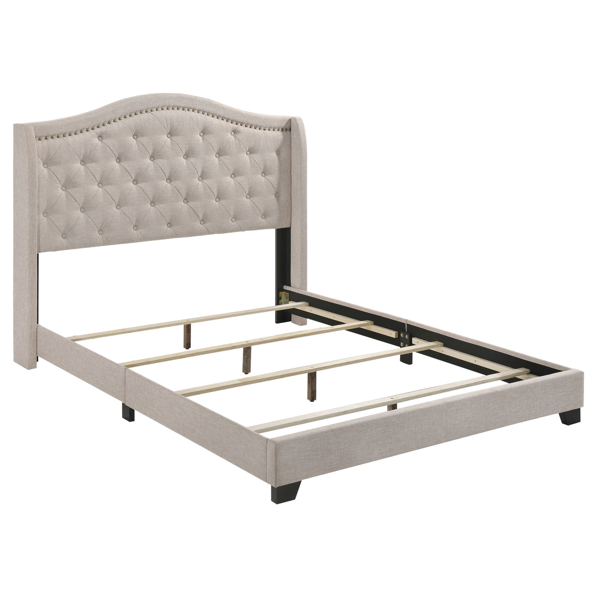 Orleans Furniture - Coaster - Sonoma Upholstered Full Wingback Bed Beige - 310073F