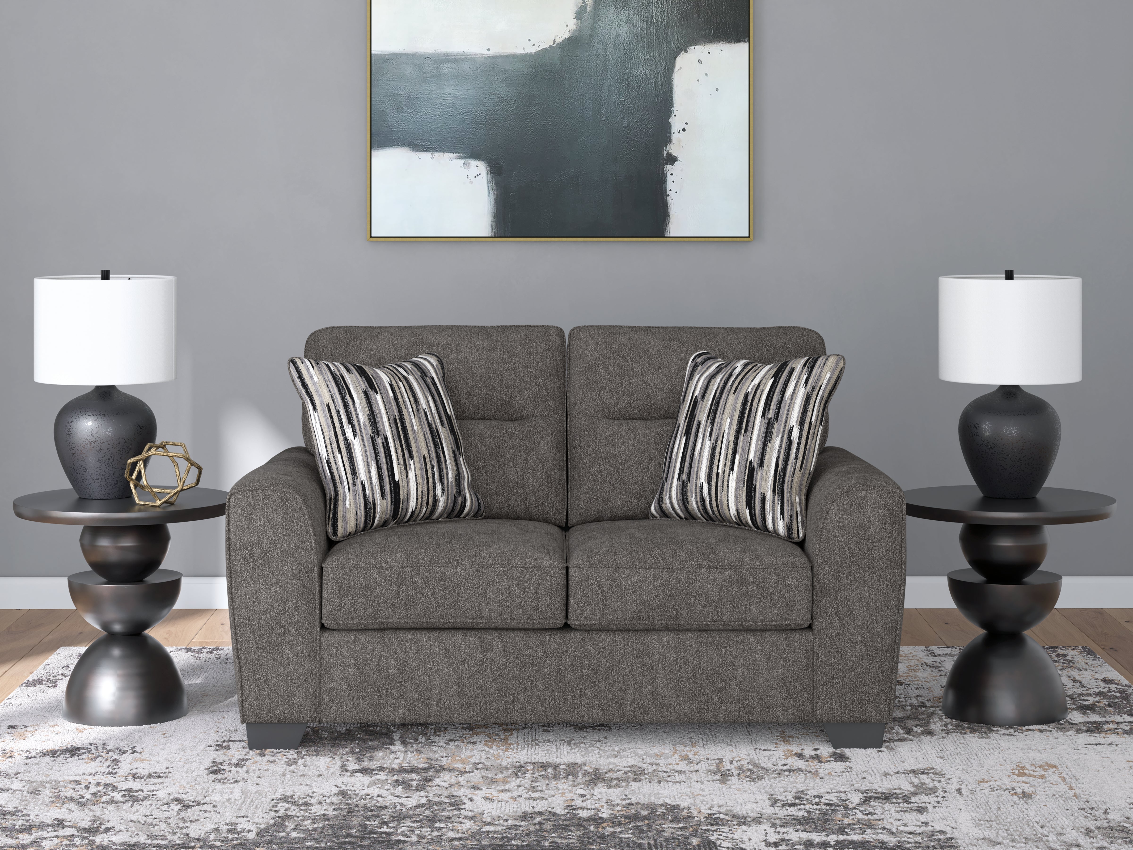 Orleans Furniture - Ashley Furniture - Olten Living Room - Loveseat / Graphite - 3130535