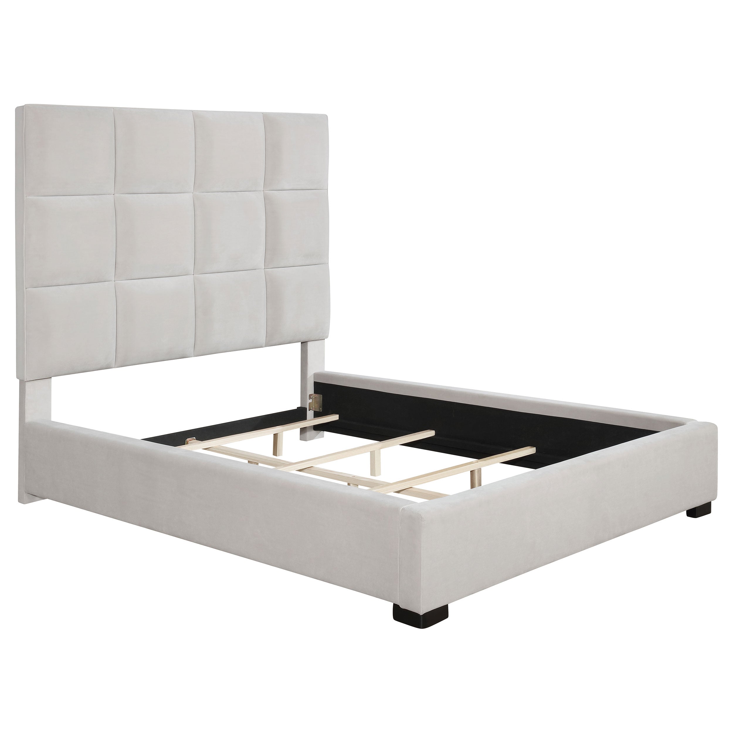Orleans Furniture - Coaster - Panes Upholstered Queen Panel Bed Beige - 315850Q