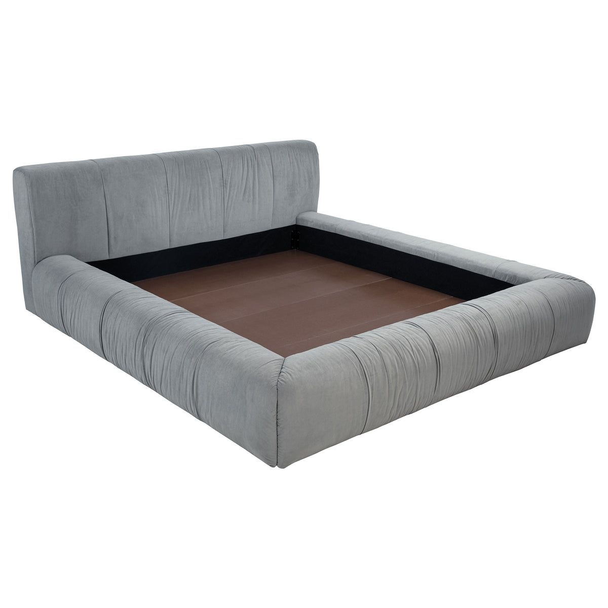 Orleans Furniture - Coaster - Wilshire Upholstered Eastern King Platform Bed Grey - 315981KE