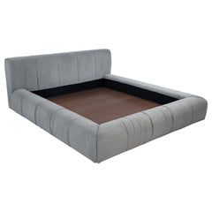 Orleans Furniture - Coaster - Wilshire Upholstered Eastern King Platform Bed Grey - 315981KE
