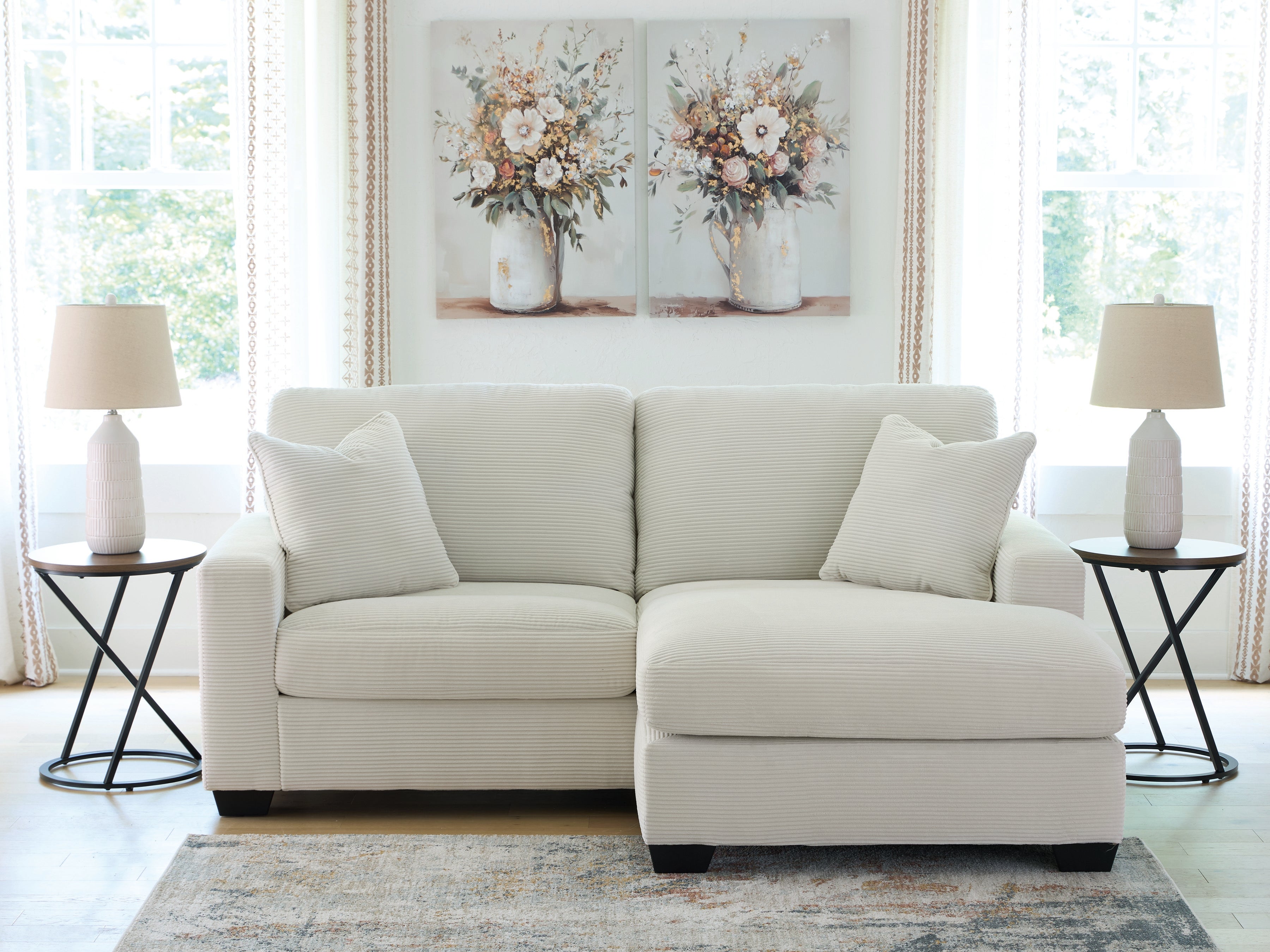 Orleans Furniture - Ashley Furniture - Greenbriar Living Room - Sofa Chaise / Ivory - PC3200618
