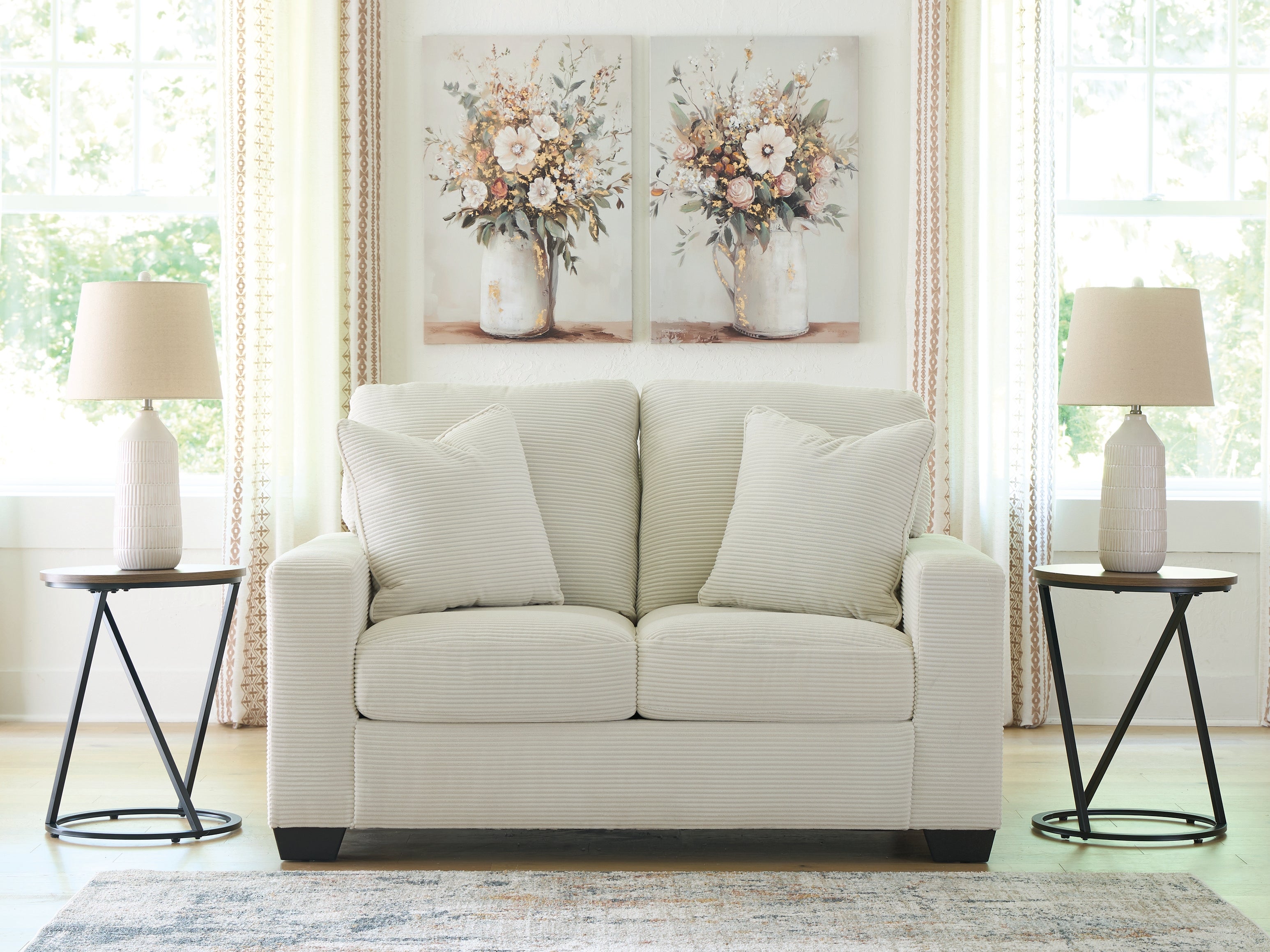 Orleans Furniture - Ashley Furniture - Greenbriar Living Room - Loveseat / Ivory - PC3200635