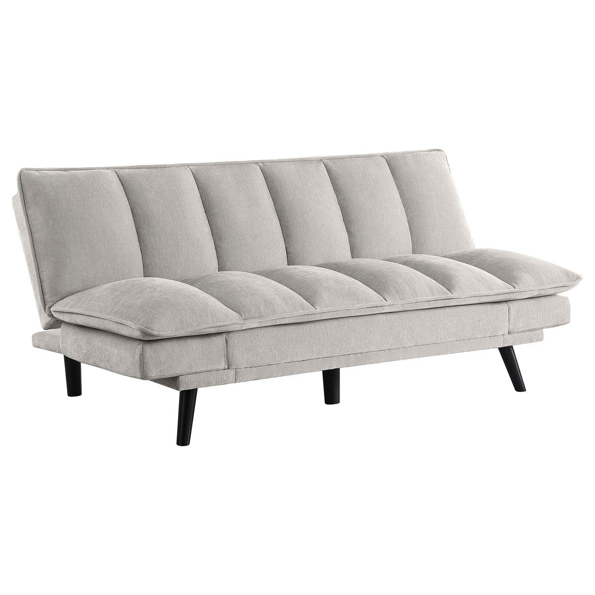Orleans Furniture - Coaster - Laredo Upholstered Tufted Convertible Sofa Bed Light Grey - 360017