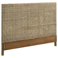 Orleans Furniture - Coaster - Zyla Woven Rattan Eastern King Panel Headboard Kubu Grey - 360181KEB1