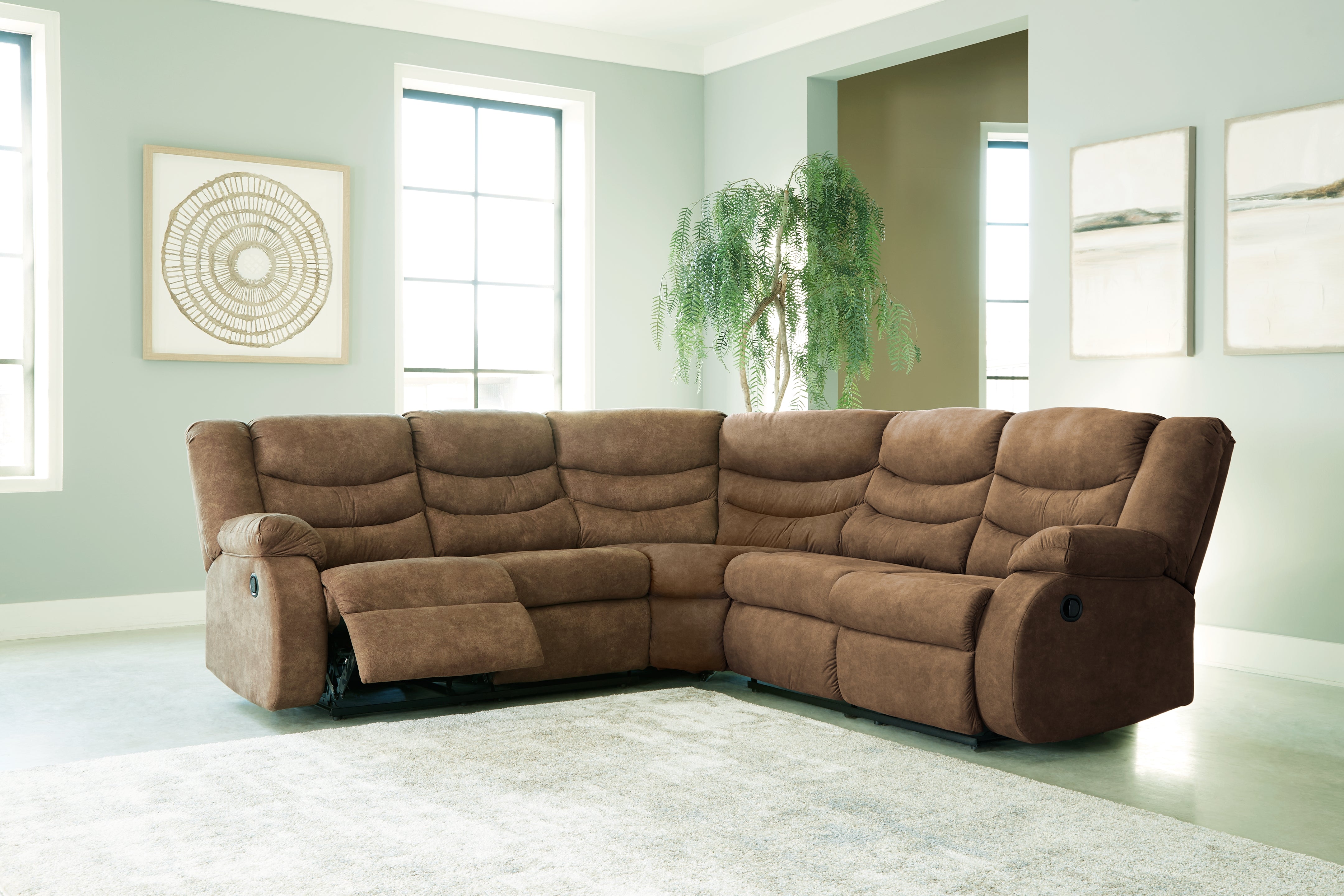 Orleans Furniture - Ashley Furniture - Partymate Sectional - 2-Piece Reclining Sectional / Brindle - 36902S2