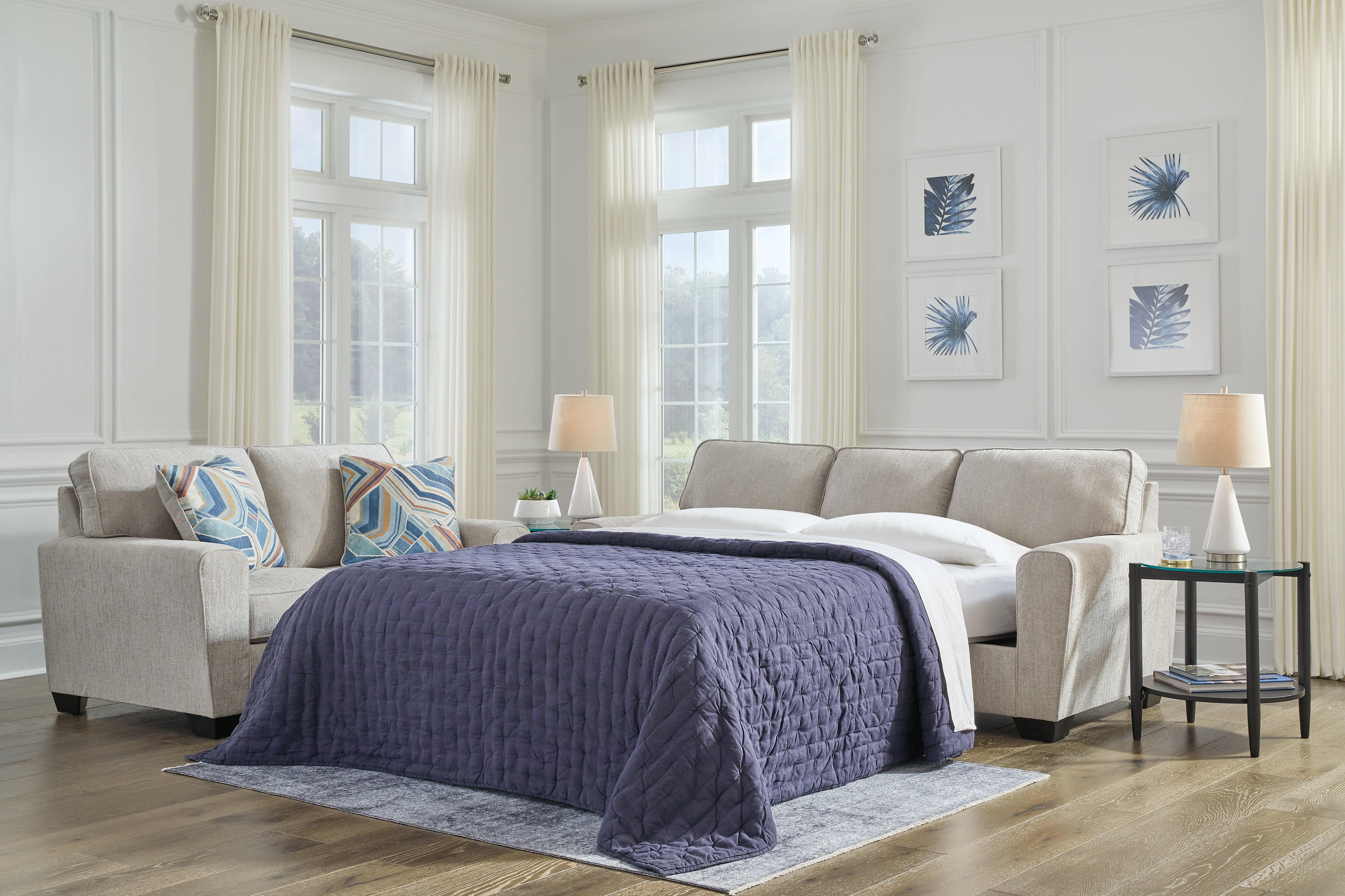 Orleans Furniture - Ashley Furniture - Cashton Living Room - Queen Sofa Sleeper / Ice - 4060639