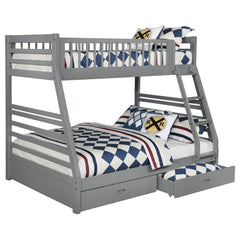 Orleans Furniture - Coaster - Ashton 2-drawer Wood Twin Over Full Bunk Bed Grey - 460182