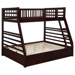 Orleans Furniture - Coaster - Ashton 2-drawer Wood Twin Over Full Bunk Bed Cappuccino - 460184