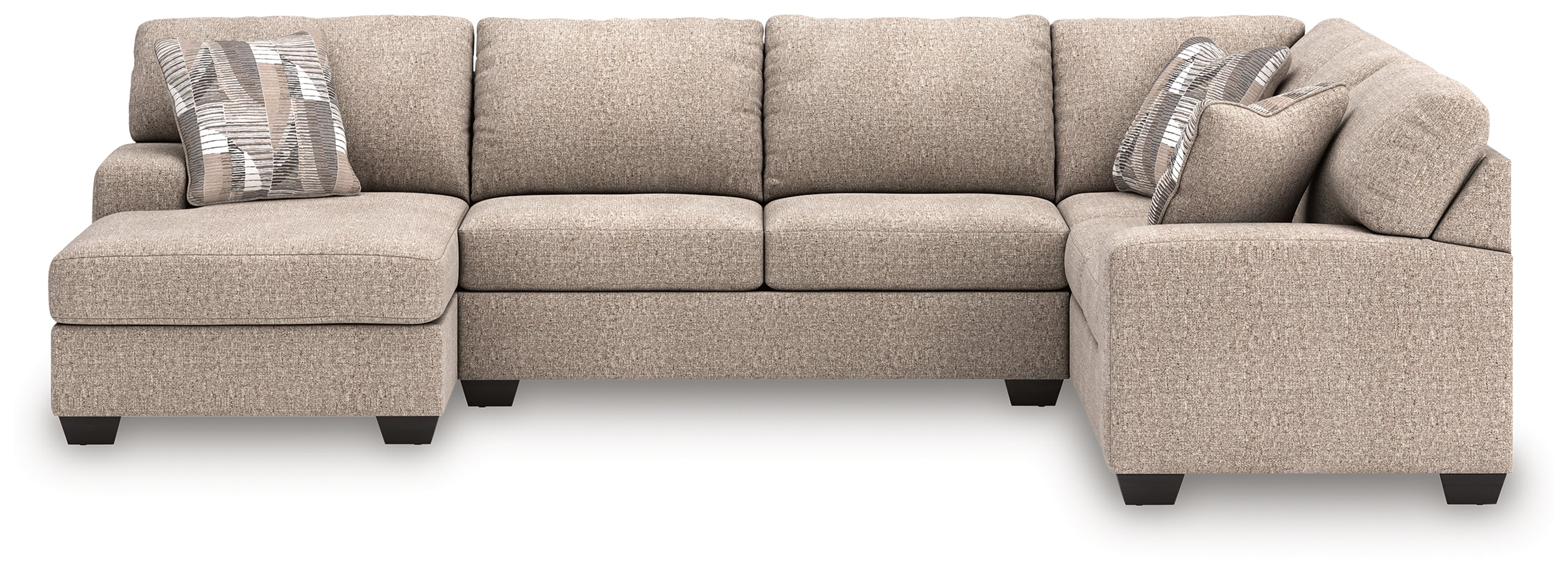Orleans Furniture - Ashley Furniture - Newellen Sectional - RAF 3-Piece Sleeper Sectional with Chaise / Hemp - 48404S5