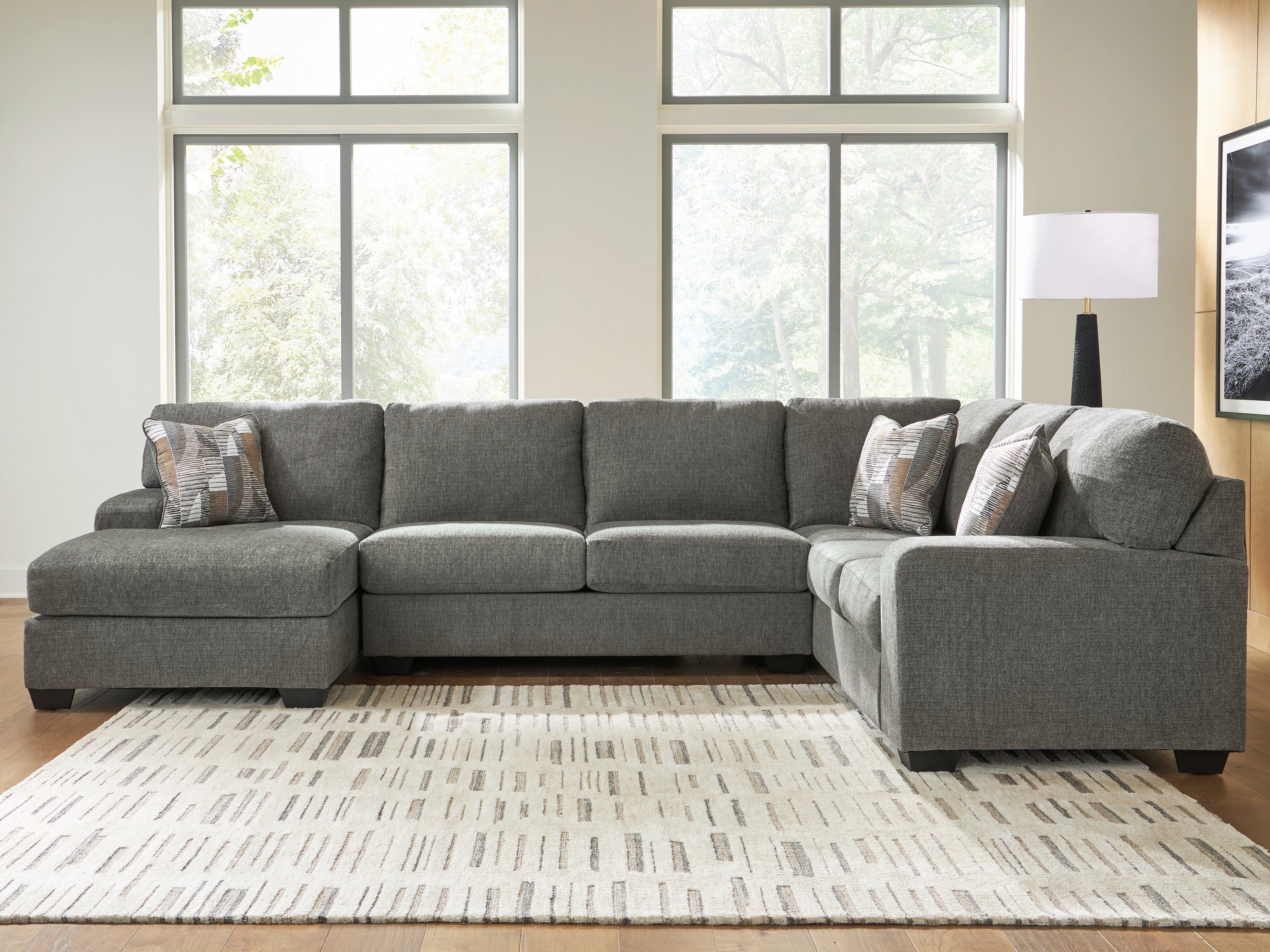 Orleans Furniture - Ashley Furniture - Revenna Sectional - RAF 3-Piece Sleeper Sectional with Chaise / Greystone - PC48405S5