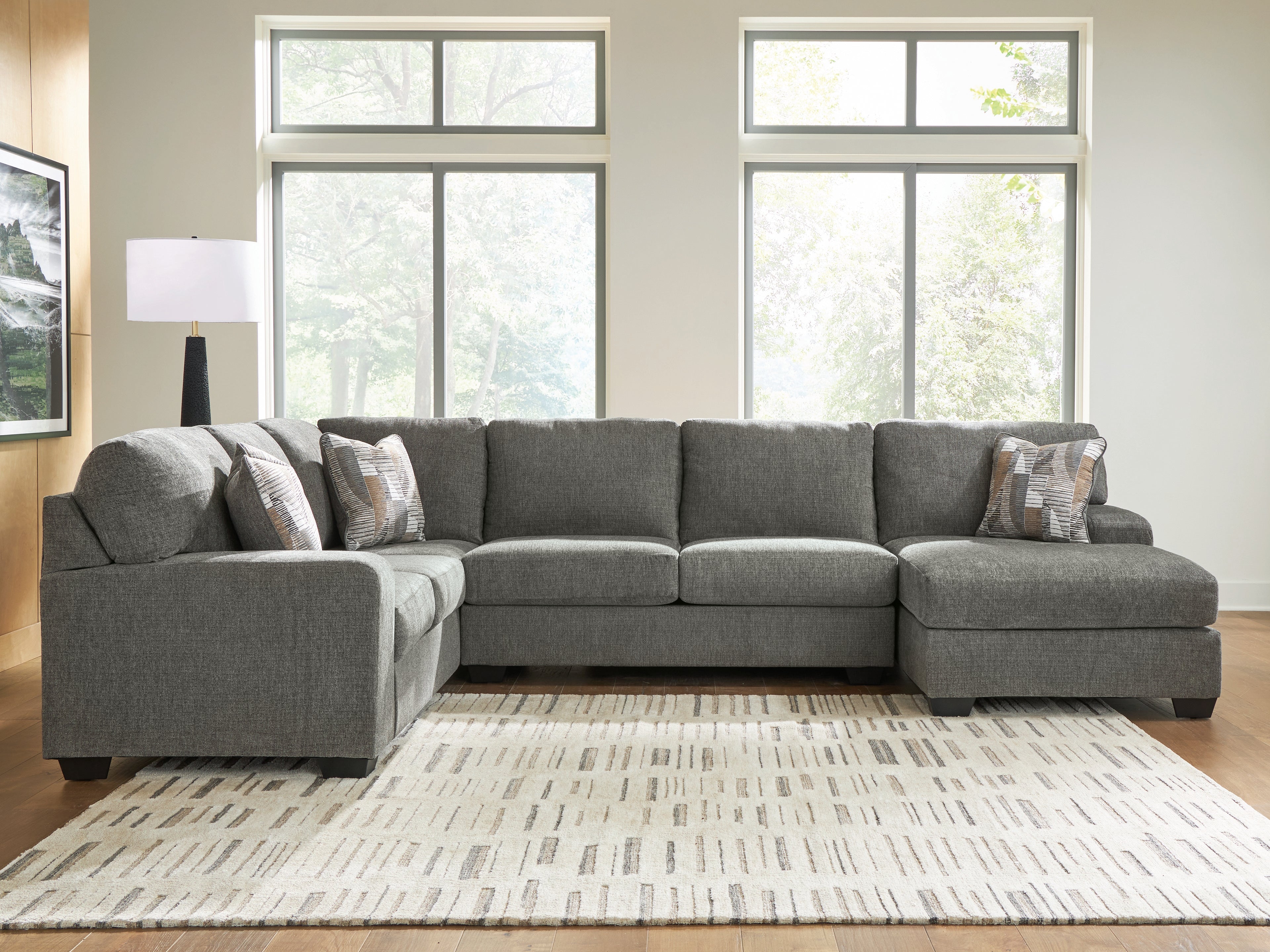 Orleans Furniture - Ashley Furniture - Revenna Sectional - LAF 3-Piece Sleeper Sectional with Chaise / Greystone - PC48405S6