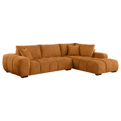Orleans Furniture - Coaster - Camacho Upholstered Chaise Sectional Sofa Orange - 503975