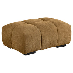 Orleans Furniture - Coaster - Camacho Rectangular Upholstered Tufted Ottoman Amber - 503984