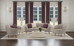 Orleans Furniture - Coaster - Ellorie 3-piece Upholstered Curved Sofa Set Beige - 504837-S3