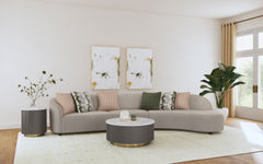 Orleans Furniture - Coaster - Fayette 3-piece Upholstered Sectional Sofa Greige - 504920-SET
