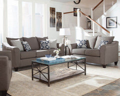 Orleans Furniture - Coaster - Salizar 2-piece Upholstered Flared Arm Sofa Set Grey - 506021-S2