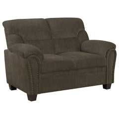 Orleans Furniture - Coaster - Clementine Upholstered Padded Arm Loveseat Brown - 506572