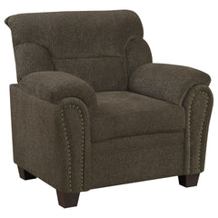 Orleans Furniture - Coaster - Clementine Upholstered Padded Arm Accent Chair Brown - 506573