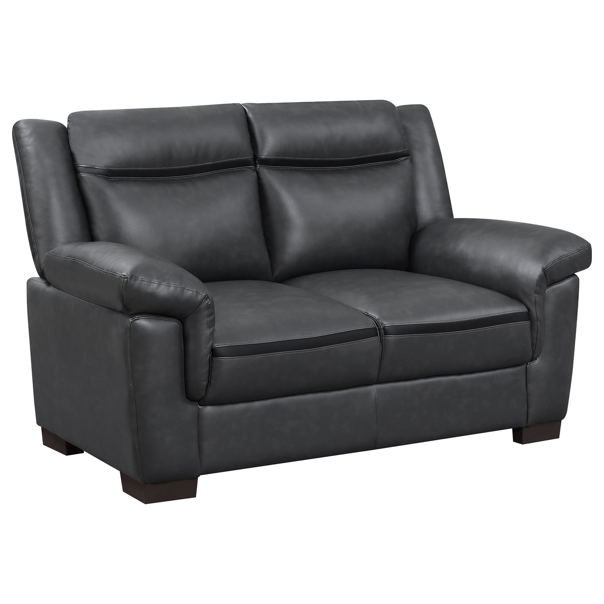 Orleans Furniture - Coaster - Arabella Upholstered Padded Arm Loveseat Grey - 506592