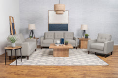 Orleans Furniture - Coaster - Bowen 3-piece Upholstered Track Arm Tufted Sofa Set Beige - 506785-S3