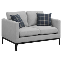 Orleans Furniture - Coaster - Apperson Upholstered Track Arm Loveseat Light Grey - 508682