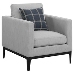 Orleans Furniture - Coaster - Apperson Upholstered Track Arm Accent Chair Light Grey - 508683