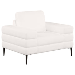 Orleans Furniture - Coaster - Jessel Chenille Upholstered Track Arm Chair Ivory - 508803
