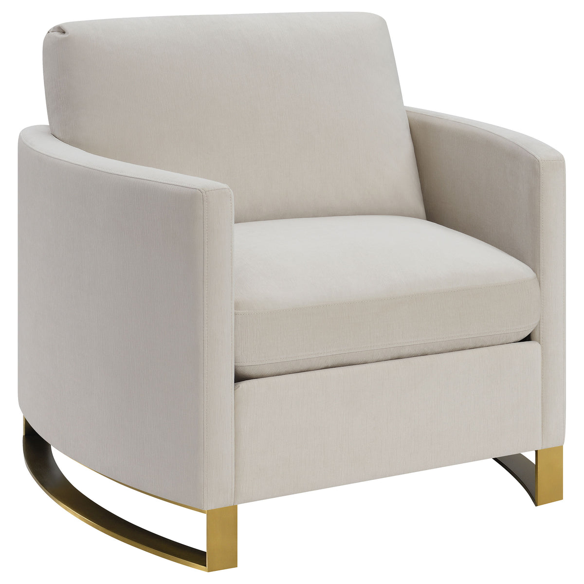 Orleans Furniture - Coaster - Corliss Upholstered Curved Track Arm Chair Beige - 508823