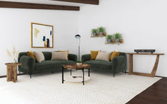Orleans Furniture - Coaster - Jade 2-piece Chenille Upholstered Sofa Set Green - 509131-S2