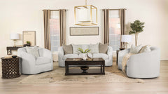 Orleans Furniture - Coaster - Rainn 3-piece Boucle Upholstered Sloped Arm Sofa Set Latte - 509171-S3