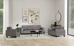 Orleans Furniture - Coaster - Deerhurst 3-piece Upholstered Track Arm Sofa Set Charcoal - 509641-S3
