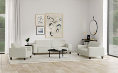 Orleans Furniture - Coaster - Deerhurst 3-piece Upholstered Track Arm Sofa Set Greige - 509647-S3