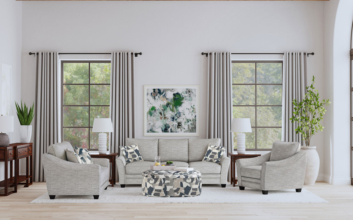 Orleans Furniture - Coaster - Tomkins 3-piece Boucle Upholstered Sofa Set Light Grey - 509671-S3