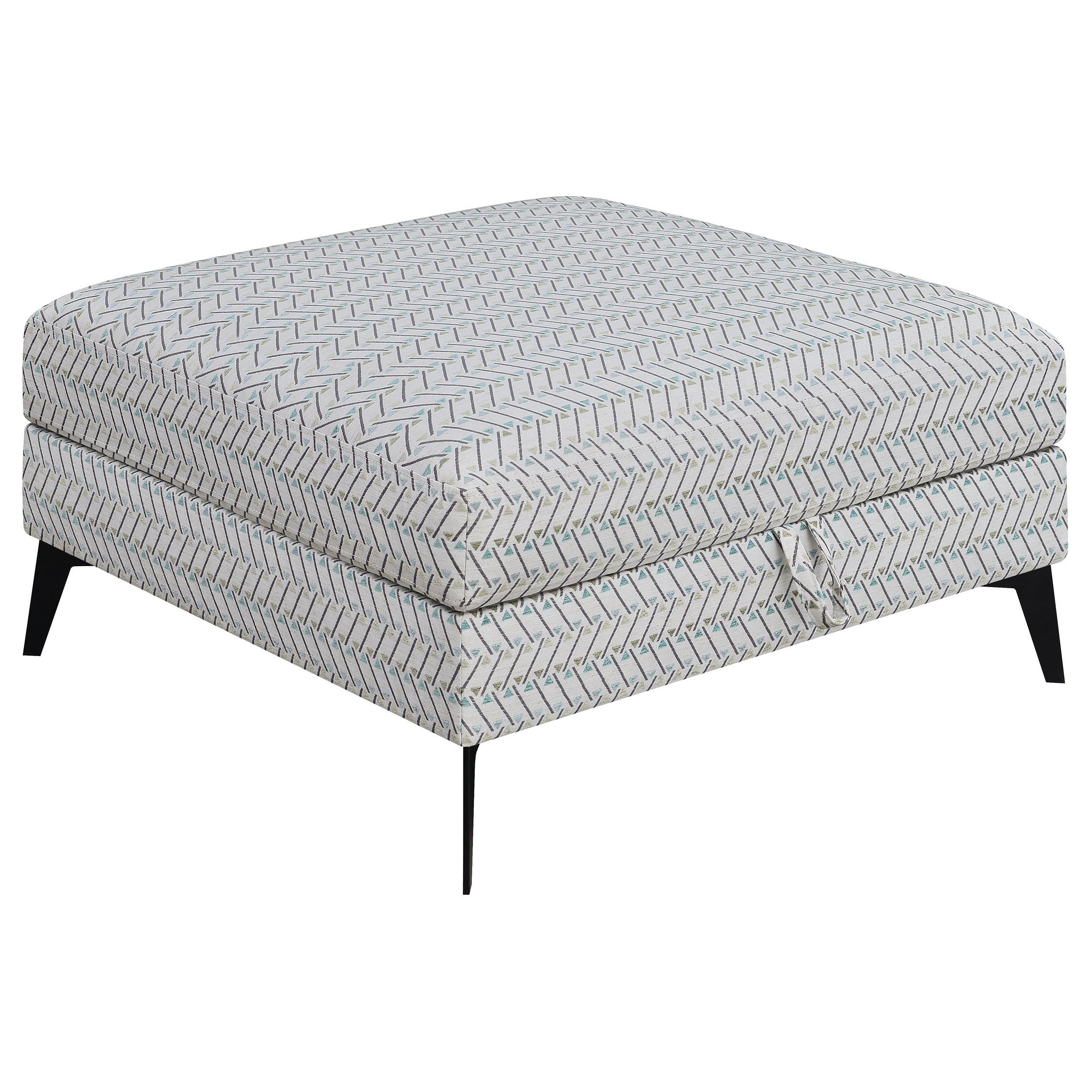 Orleans Furniture - Coaster - Clint Square Upholstered Tufted Storage Ottoman Aloe - 509807