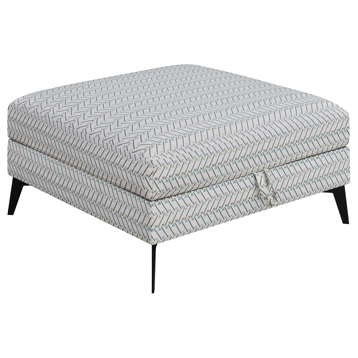 Orleans Furniture - Coaster - Clint Square Upholstered Tufted Storage Ottoman Aloe - 509807