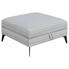 Orleans Furniture - Coaster - Clint Square Upholstered Tufted Storage Ottoman Aloe - 509807