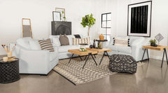 Orleans Furniture - Coaster - Ashlyn 3-piece Upholstered Sloped Arm Sofa Set White - 509891-S3