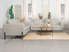 Orleans Furniture - Coaster - Tilly 2-piece Upholstered Track Arm Sofa Set Oatmeal - 509901-S2