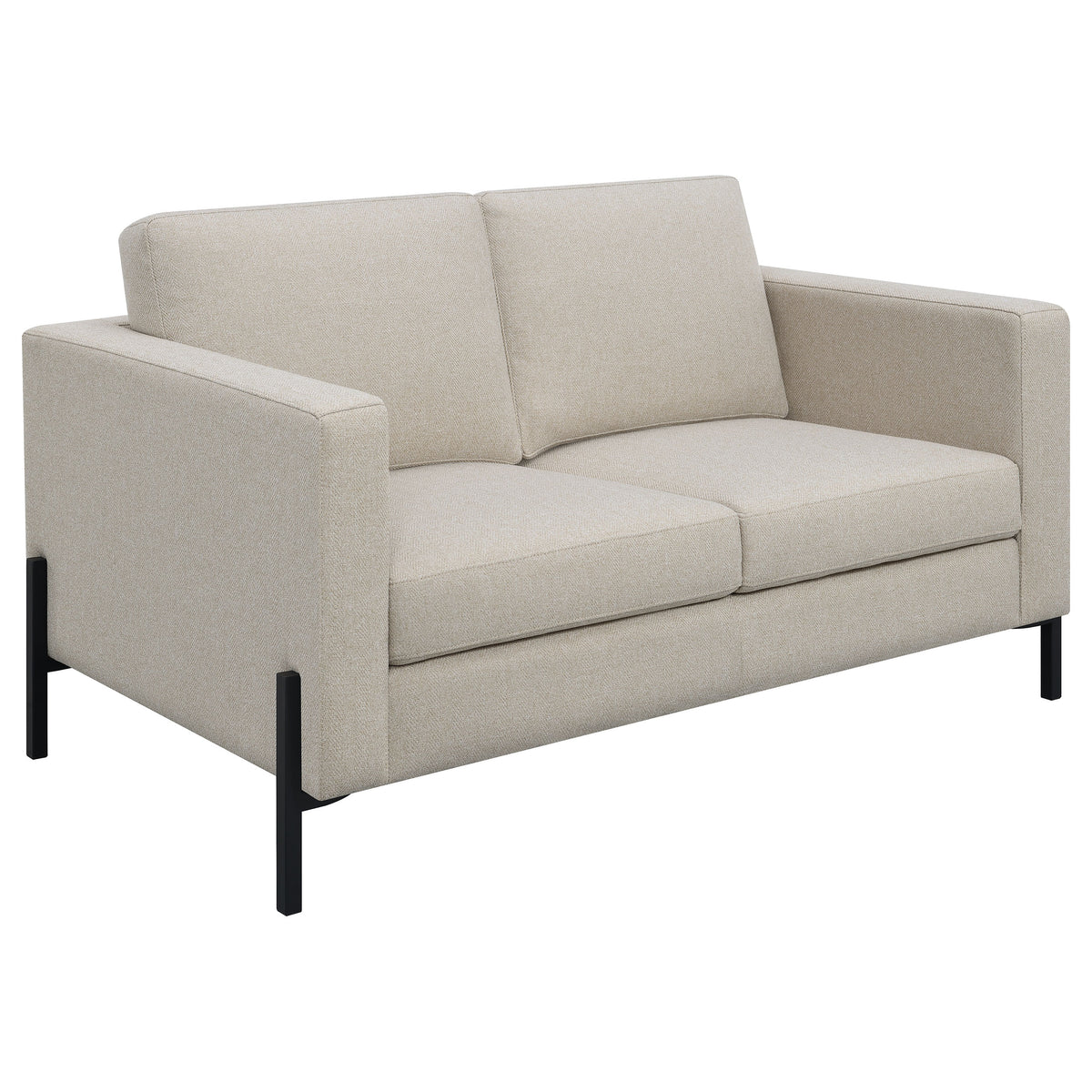 Orleans Furniture - Coaster - Tilly Upholstered Track Arm Loveseat Oatmeal - 509902